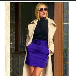 Zara edition limited purple skirt with belt